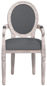 Cadeira de jantar 54x56x96,5 cm tecido cinzento-escuro