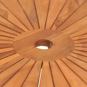 Mesa de jardim dobrável Ø 85x75 cm madeira de teca maciça