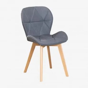 Cadeira Silvi Nordic Design Cinzento Escuro & Madeira Natural - Sklum