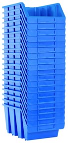 Caixas de arrumação empilháveis 20 pcs plástico azul