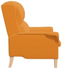 Poltrona Moderna Amarela Escura Tecido Grande Ergonómica