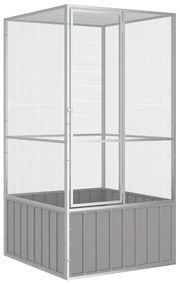 vidaXL Gaiola p/ pássaros 111x107x211,5 cm aço galvanizado cinzento