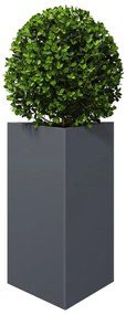 Vaso/floreira de jardim triangular 50x43x75 cm aço antracite