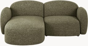 Sofá de canto em chenille Blair (2 lugares)