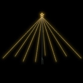 Iluminação cascata p/ árvore Natal int/ext 576 luzes LED 3,6 m