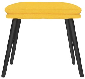 Apoio de pés 45x29,5x35 cm tecido amarelo mostarda
