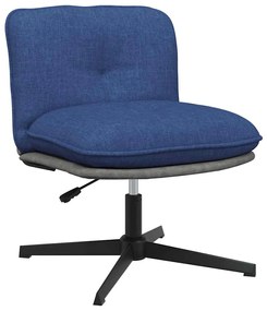 vidaXL Cadeira de escritório giratória tecido azul