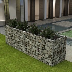 vidaXL Canteiro elevado/cesto gabião 360x90x100 cm aço