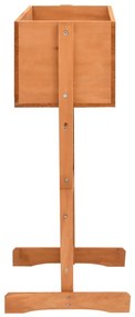 Vaso com treliça para jardim 45x30x74 cm abeto maciço laranja