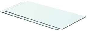 Prateleiras 2 pcs 60x25 cm vidro transparente