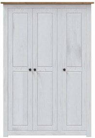 Roupeiro com 3 portas branco 118x50x171,5 cm pinho Panamá