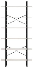 Estante alta 100x30x210 cm madeira de pinho maciça branco