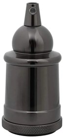 Casquilhos de lâmpadas 2 pcs Preto brilhante E27