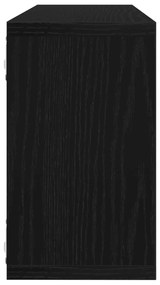 Prateleiras de Parede vidaXL 4 pcs Carvalho Preto 80x15x26 cm Madeira