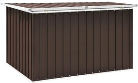 Caixa de arrumação para jardim 149x99x93 cm castanho