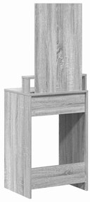 Mesa de Maquilhagem vidaXL com Gavetas Cinzento Sonoma 50x41x140 cm