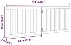 Portão para cães dobrável 2 painéis 160 cm álamo castanho