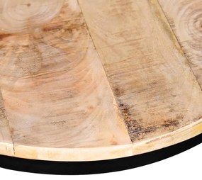 Mesas centro redondas madeira mangueira rústica 2 pcs 40cm/50cm