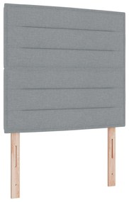 Cama vidaXL Cinza Claro 90x200 cm Tecido