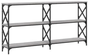 Mesa consola 156x28x80,5cm derivados de madeira cinzento sonoma
