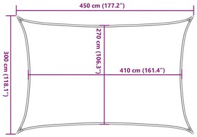 Para-sol estilo vela 160 g/m² 3x4,5 m PEAD verde-escuro