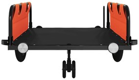 Reboque bicicleta tecido oxford/ferro laranja/preto