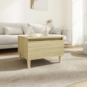 vidaXL Mesa de apoio 50x46x35 cm derivados de madeira carvalho sonoma
