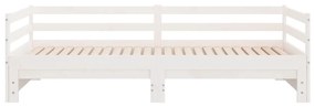 Estrutura sofá-cama de puxar 2x(90x200) cm pinho maciço branco