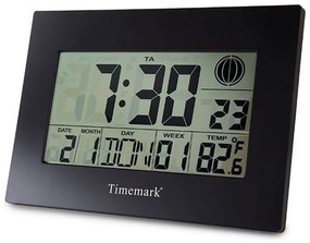 Relógio de Parede com Termómetro Timemark Preto (24 X 17 X 2 cm)