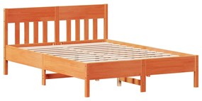 Cama com estante sem colchão 135x190 cm pinho maciço