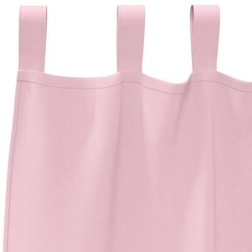 Cortinas com cortinas 2 pcs Rosa Bebê 245 x 140 cm Poliéster