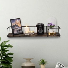 Prateleira Syringa – Preto Nogueira Escuro – 60x10x15 cm | Tribo Home