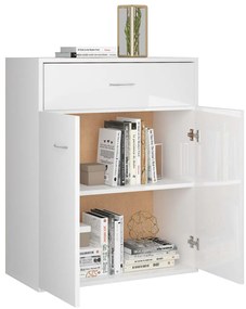 Aparador 60x30x75 cm contraplacado branco brilhante
