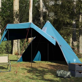 vidaXL Tenda de campismo tipi para 5 pessoas impermeável azul