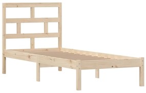 Estrutura de cama pequena solteiro 75x190 cm madeira maciça