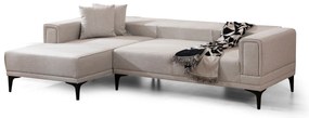 Sofá-cama de canto Horizon – Ecru – 140x250 cm