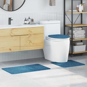 Conjunto de Tapetes de Banho 3 Peças VidaXL Azul Polipropileno Antiderrapante