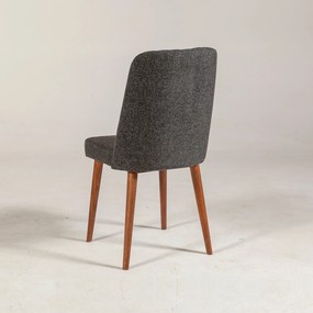 Cadeira Vina – Noz e Antracite – 47x89x46 cm