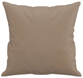 Almofadas decorativas 2 pcs 40x40cm couro artificial cappuccino