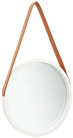 Espelho de parede com alça 40 cm branco