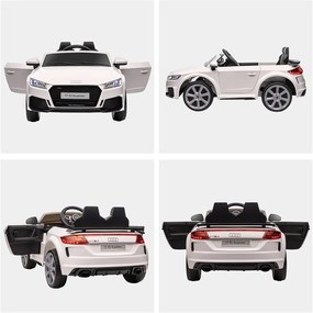 AUDI TT RS 12V PREMIUM CARRO ELÉTRICO INFANTIL 12V BANCO EM COURO E BORRACHA BRANCO