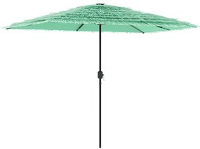 Guarda-sol de jardim com poste de aço 300x200x250 cm verde