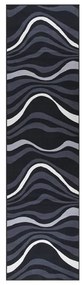 vidaXL Tapete/passadeira 80x350 cm preto
