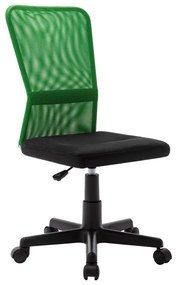 vidaXL Cadeira de escritório 44x52x100cm tecido de malha preto e verde