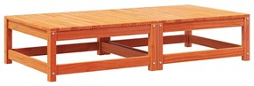 Apoios pés jardim c/ almofadões 2 pcs pinho maciço castanho-mel