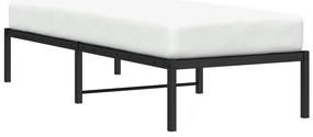Estrutura de cama 75x190 cm metal preto