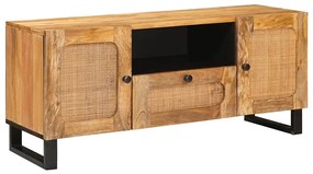 vidaXL Gabinete para TV com gaveta Castanho 105 x 33,5 x 46 cm
