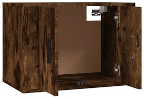 Conjunto móveis de TV 2pcs madeira processada carvalho fumado