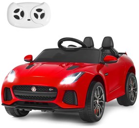 Carro elétrico a bateria para crianças com controlo remoto Música para contar histórias Para a frente e para trás Vermelho