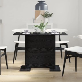 Mesa de Jantar vidaXL Preto Carvalho 110x60x75 cm Madeira Ingenheirada